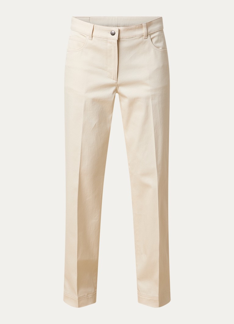 Moncler Dames High waist loose fit broek met steekzakken in de kleur Beige, maat: M