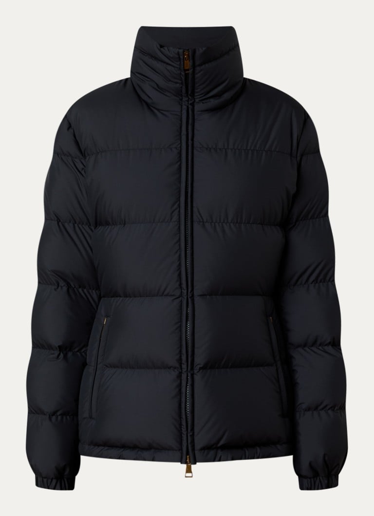 Moncler Dames Dourbe puffer jack met donsvulling en logo in de kleur Zwart, maat: 42