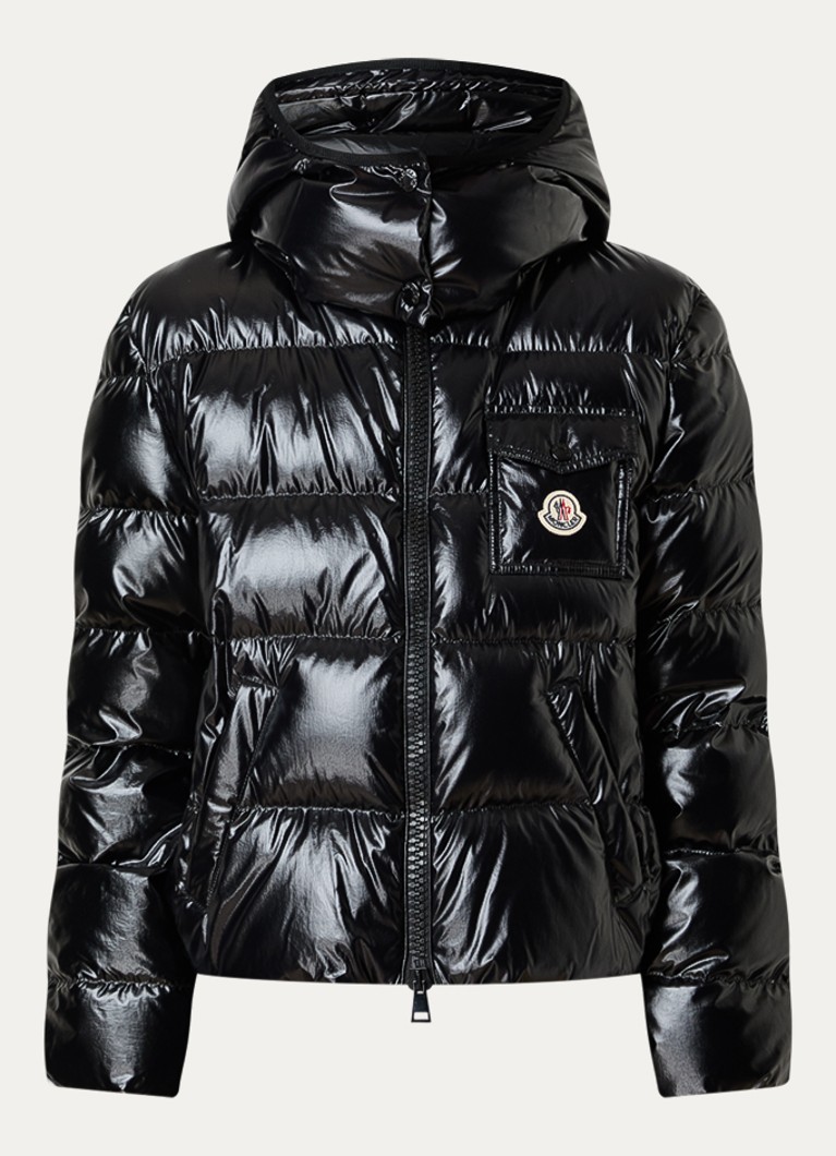 Moncler Dames Andro pufferjack met donsvulling en afneembare capuchon in de kleur Zwart, maat: 40