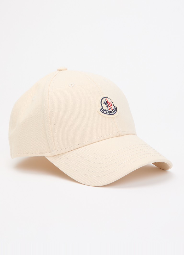 Moncler Dames Gabardine pet met logo in de kleur Beige, maat: ONE SIZE