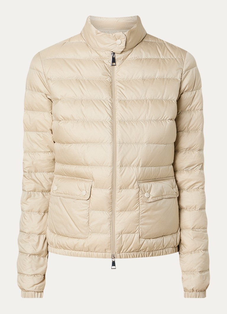 Moncler Dames Lans gewatteerd jack met donsvulling en klepzakken in de kleur Beige, maat: 42