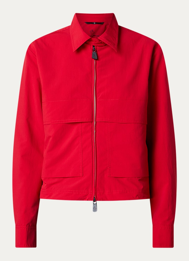 Moncler Dames Camicia overshirt met steekzakken in de kleur Rood, maat: M