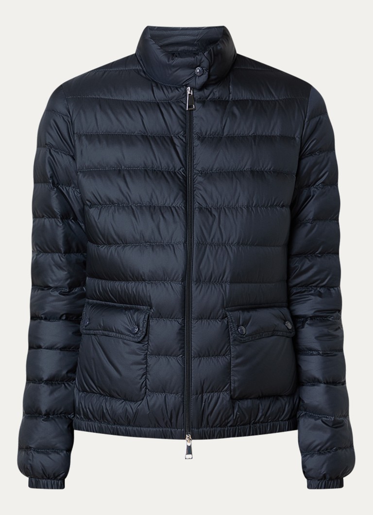 Moncler Dames Lans gewatteerd jack met donsvulling en klepzakken in de kleur Donkerblauw, maat: 42