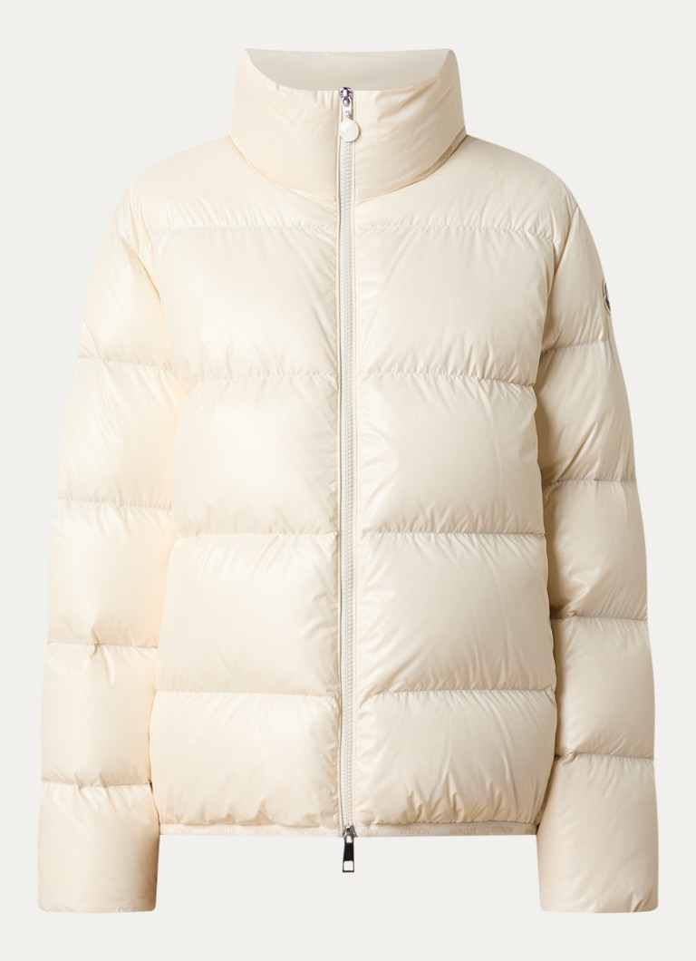 Moncler Dames Abbadia puffer jack met donsvulling en ritszakken in de kleur Beige, maat: M
