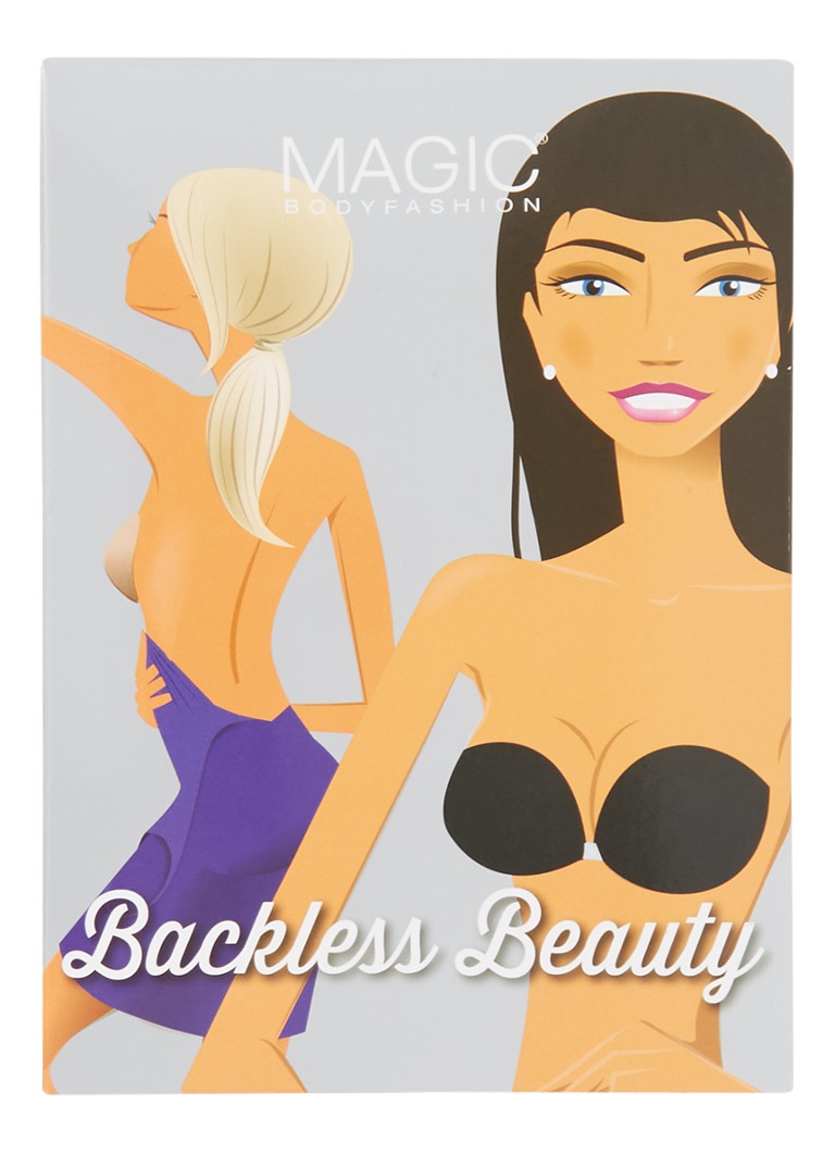 MAGIC Bodyfashion Dames Backless Beauty strapless plak bh push-up in de kleur Lichtbruin, maat: D