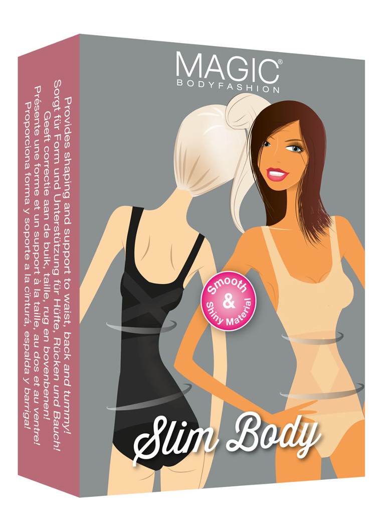 MAGIC Bodyfashion Dames Corrigerende slimbody in de kleur Zwart, maat: S