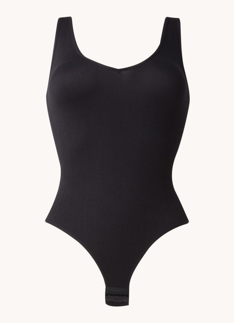 MAGIC Bodyfashion Dames Everybody naadloze stringbody in de kleur Zwart, maat: XL
