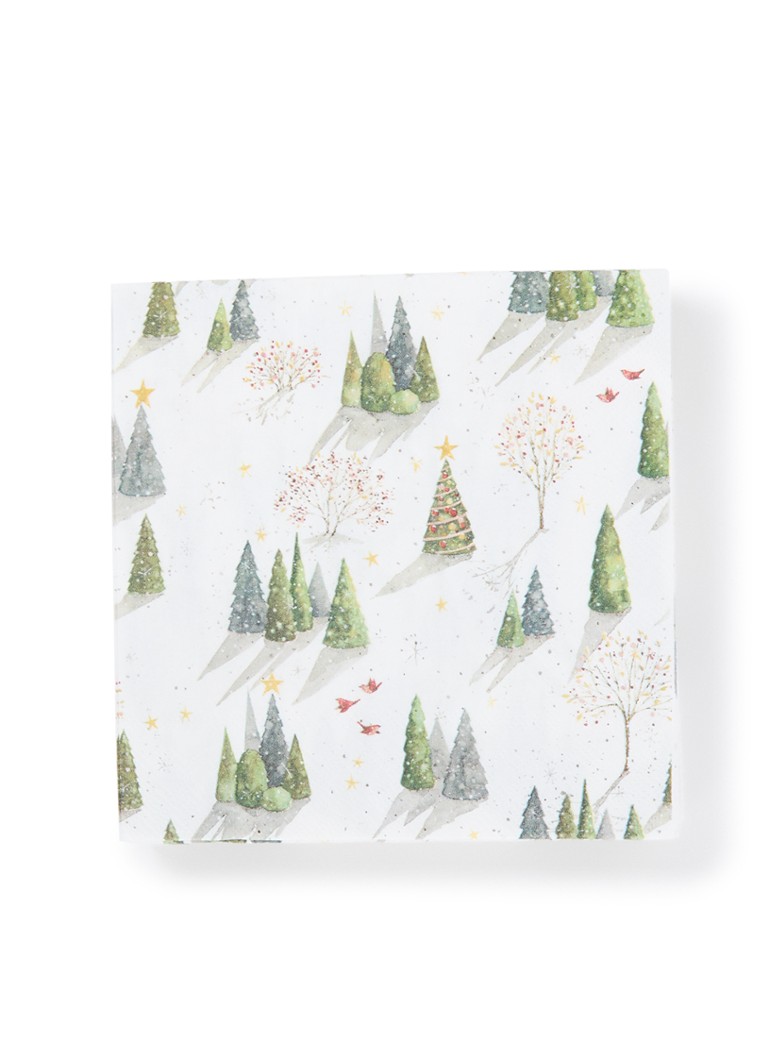 Ihr Ideal Home Decorated Tree servetten 33 x 33 cm Wit - Deal