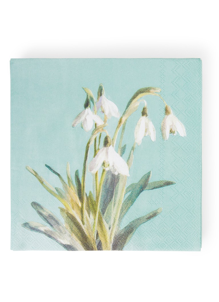 Ihr Ideal Home Bunch of Snowdrops servetten 33 x 33 cm Mint - Deal