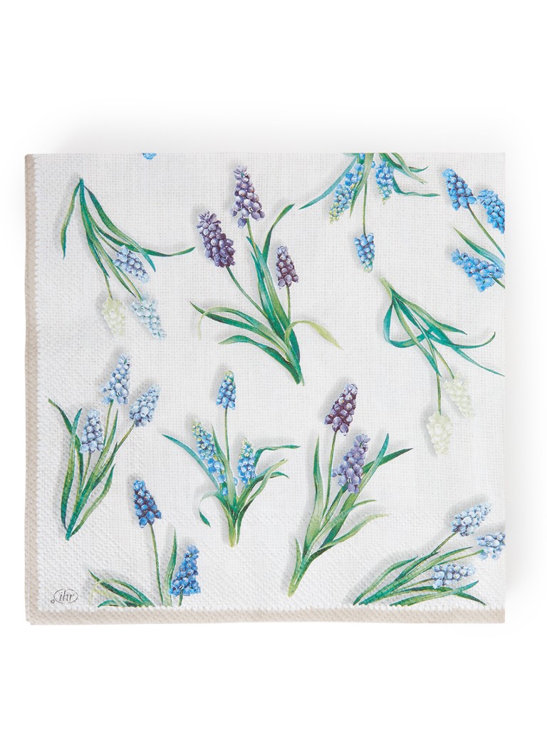 Ihr Ideal Home Spring Muscari servetten 33 x 33 cm Blauw - Deal