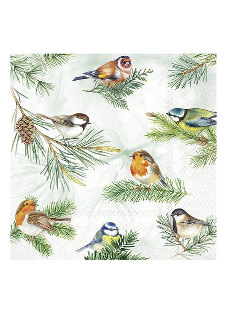 Ihr Ideal Home Charming Birds servetten 33 x 33 cm Groen - Deal