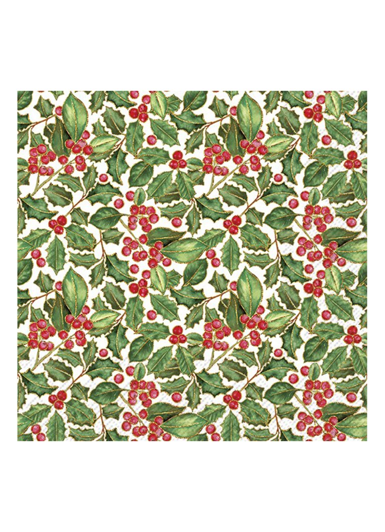 Ihr Ideal Home Holly servetten 33 x 33 cm Groen - Deal