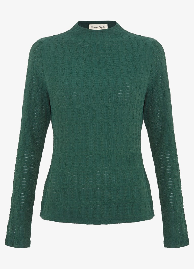 Phase Eight Dames Haylee pullover met structuur in de kleur Donkergroen