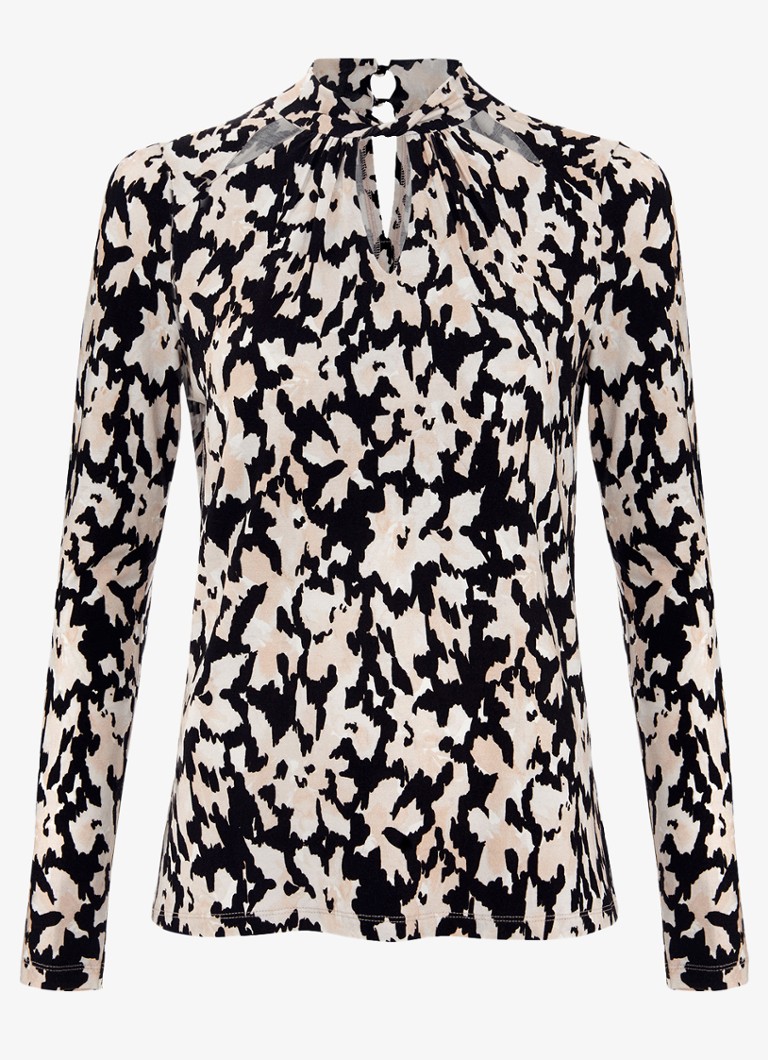 Phase Eight Dames Mollie top met grafische print in de kleur Zwart