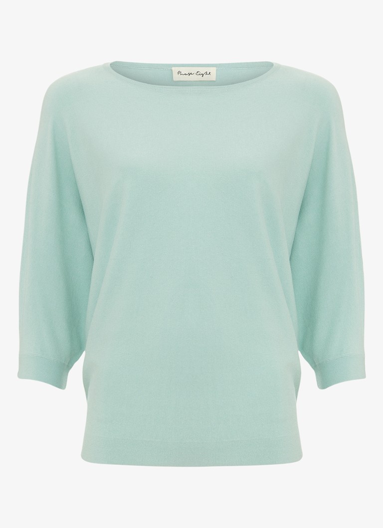 Phase Eight Dames Cristine fijngebreide pullover met boothals in de kleur Mint
