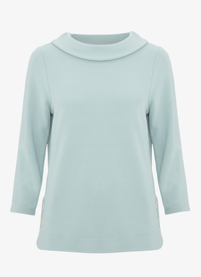 Phase Eight Dames Remy top met structuur in de kleur Lichtblauw