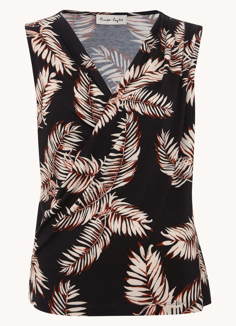 Phase Eight Dames Sutton mouwloze top met print in de kleur Zwart