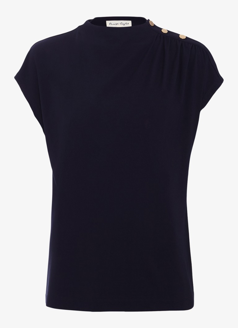 Phase Eight Dames Paige top met gedrapeerd detail in de kleur Donkerblauw
