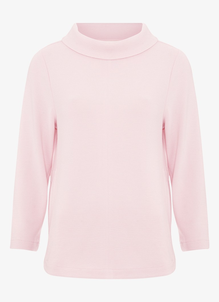 Phase Eight Dames Solene longsleeve met col in de kleur Lichtroze