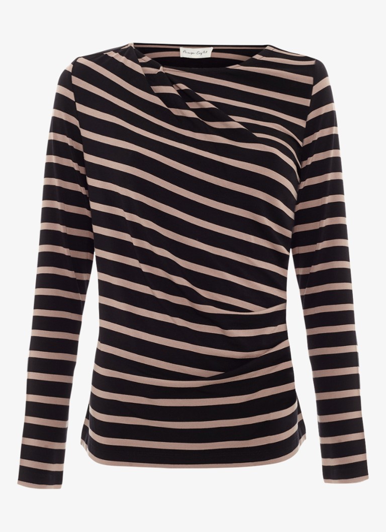Phase Eight Dames Everly top met streepprint in de kleur Zwart