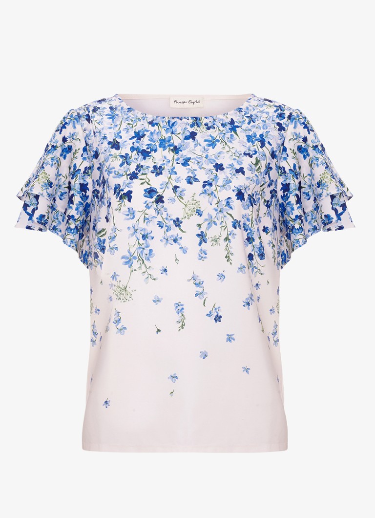 Phase Eight Dames Rowan top met grafische print in de kleur Blauw
