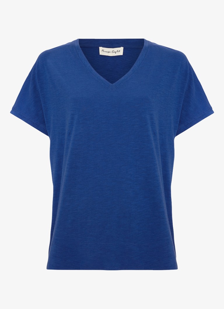 Phase Eight Dames Saphiya t-shirt van katoen in de kleur Kobaltblauw