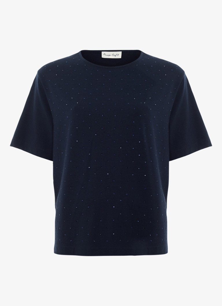 Phase Eight Dames Lucienne T-shirt met strass in de kleur Blauw