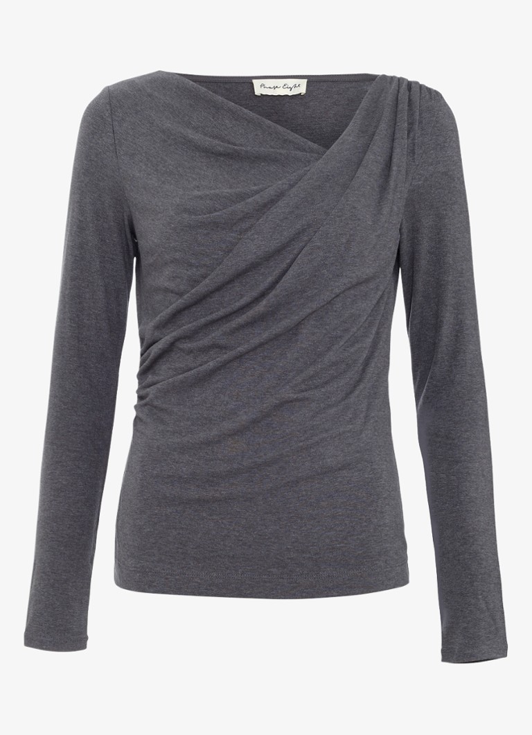 Phase Eight Dames Marcy top in wolblend in de kleur Grijsmele