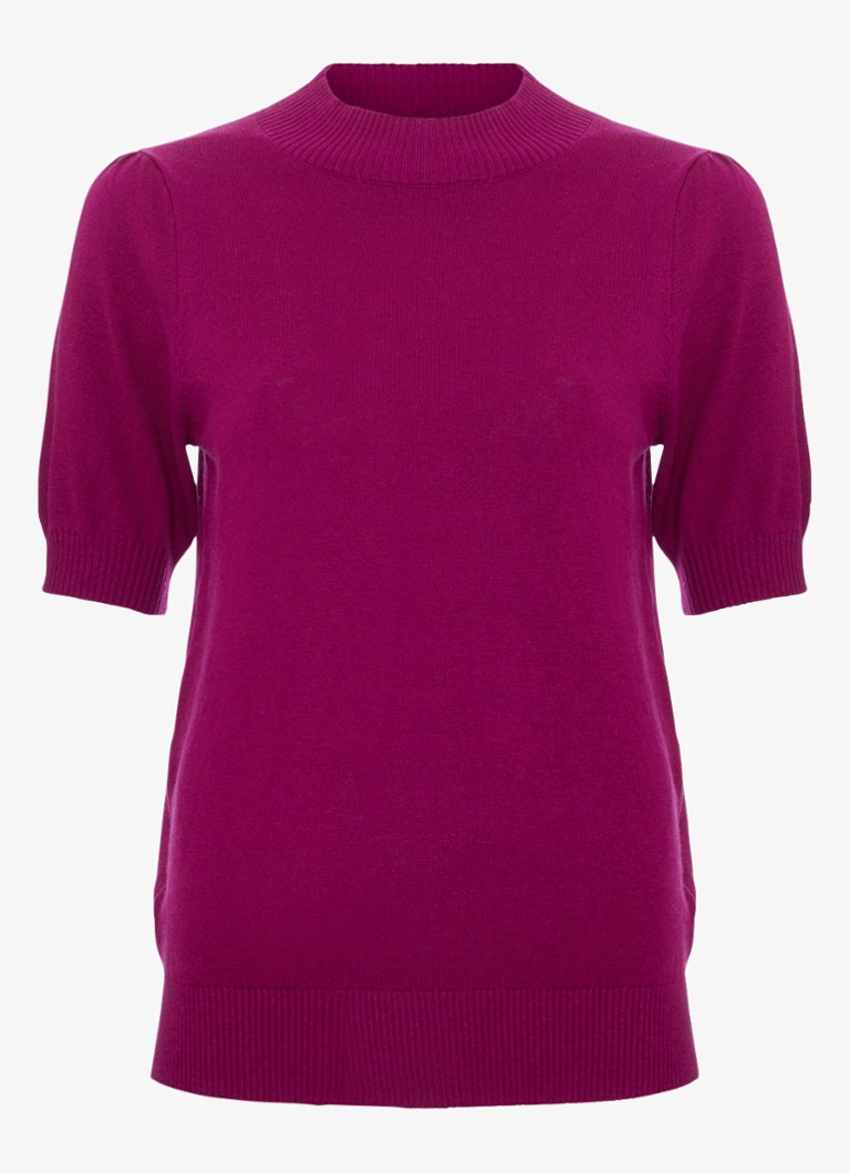 Phase Eight Dames Charmaine fijngebreide top met ribdetails in de kleur Fuchsia
