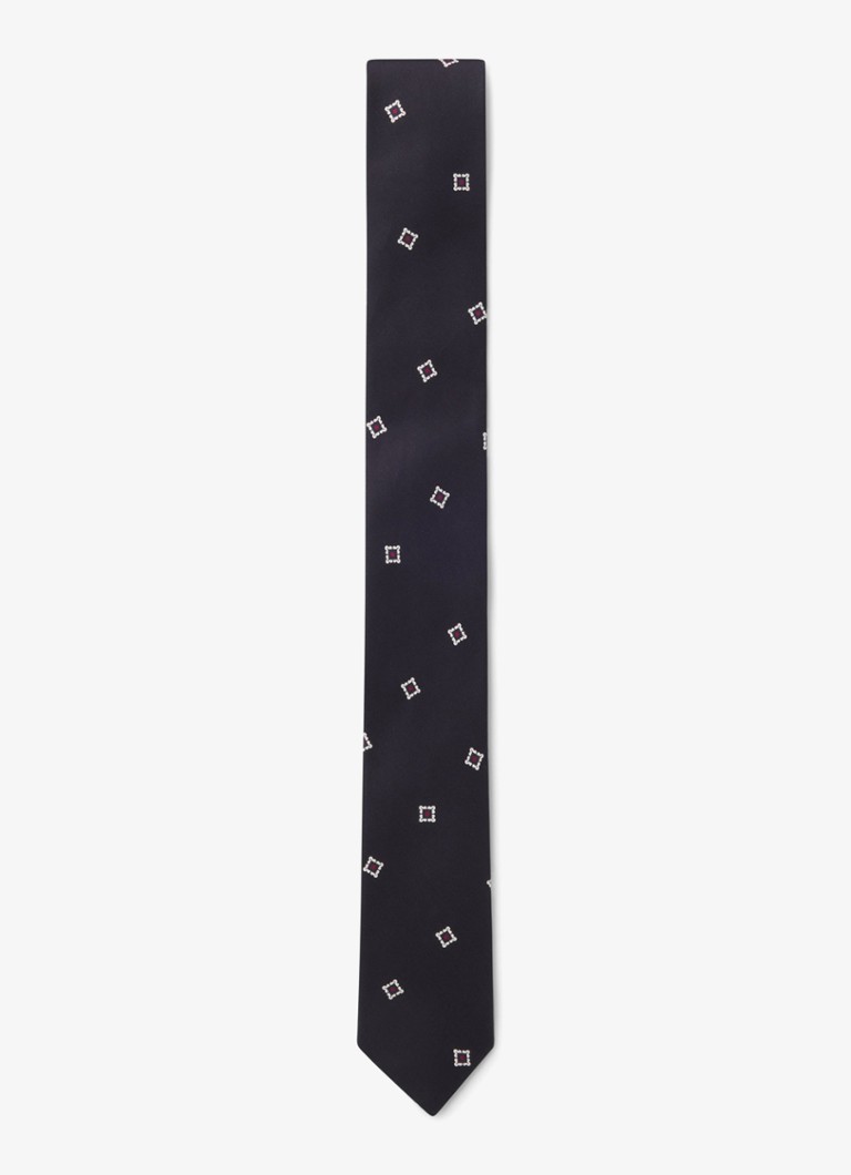 BOSS Heren Stropdas met print in de kleur Blauw
