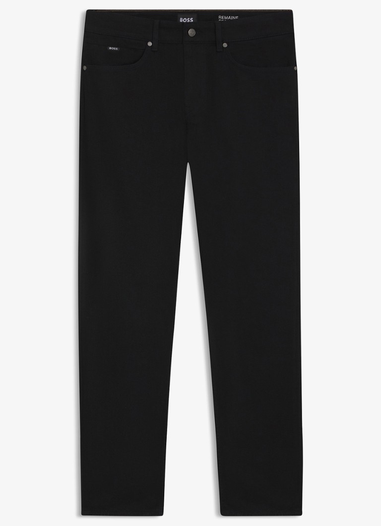 BOSS Heren H-Re.Maine slim fit jeans met gekleurde wassing in de kleur Zwart