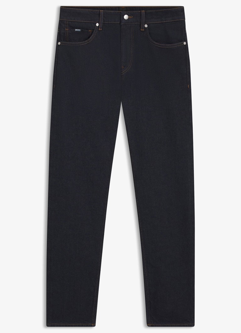 BOSS Heren H-Delaware slim fit jeans met donkere wassing in de kleur Indigo