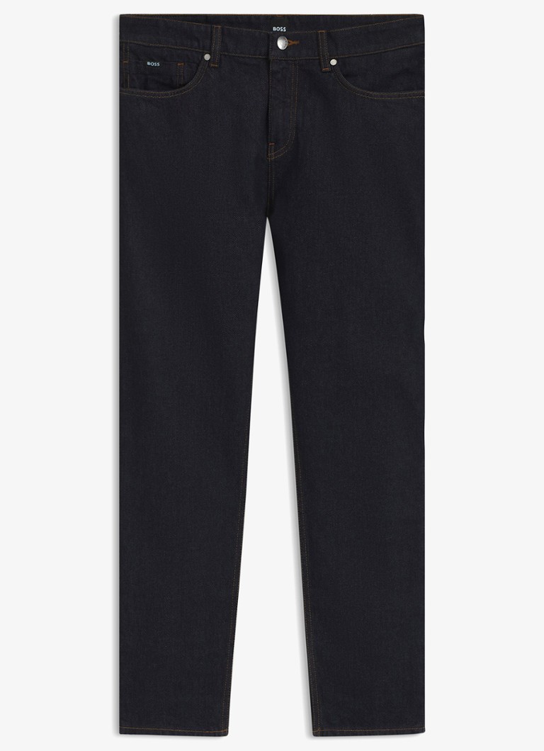BOSS Heren Re.Maine straight leg jeans met donkere wassing in de kleur Indigo