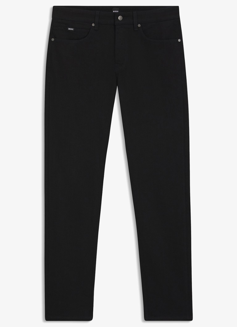 BOSS Heren H-Delaware slim fit jeans met gekleurde wassing in de kleur Zwart