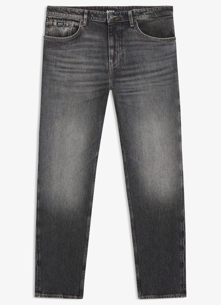 BOSS Heren Relaxed fit jeans met steekzakken in de kleur Donkergrijs