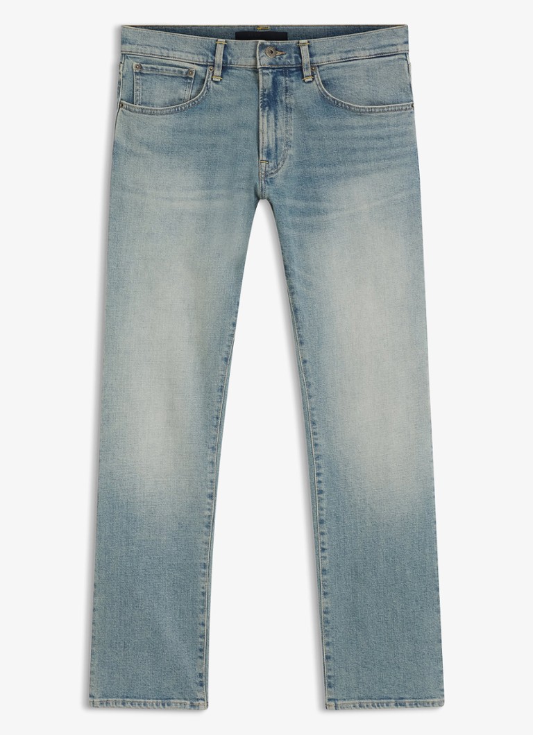 BOSS Heren Slim fit jeans met stretch en medium wassing in de kleur Turquoise/Aqua-443 / Blauw