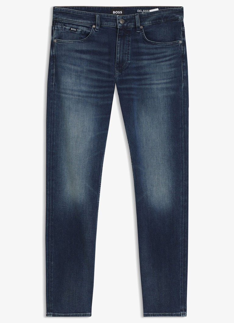 BOSS Heren Slim fit jeans met steekzakken in de kleur Bright Blue-435 / Blauw