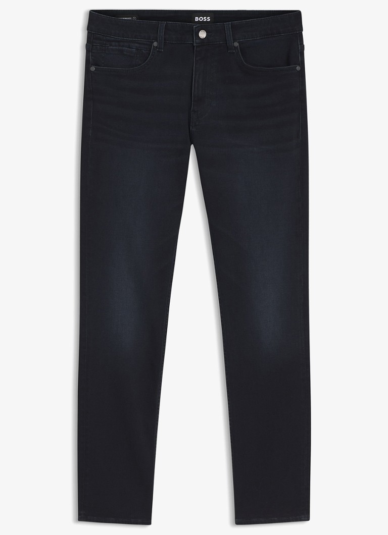 BOSS Heren Skinny jeans met donkere wassing in de kleur Navy-411 / Blauw