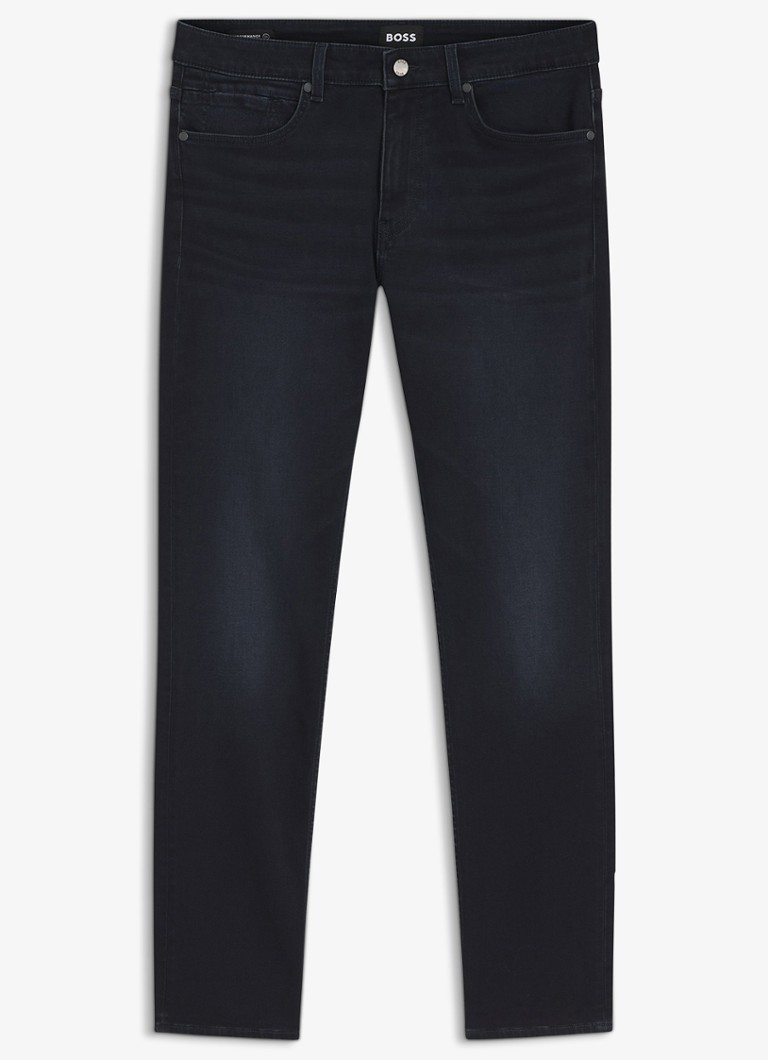 BOSS Heren Skinny jeans met donkere wassing in de kleur Navy-411 / Blauw
