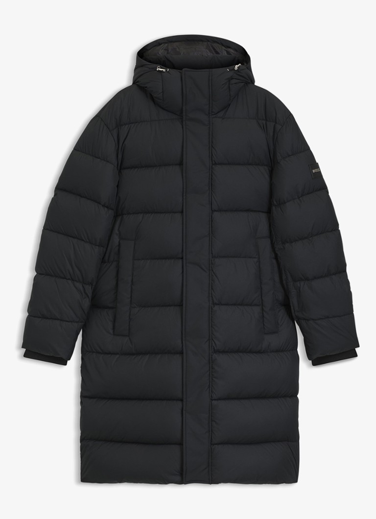 BOSS Heren Puffer jas met capuchon in de kleur Zwart