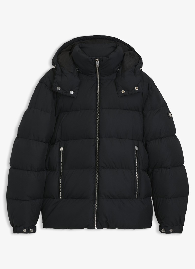BOSS Heren Puffer jas met capuchon in de kleur Zwart
