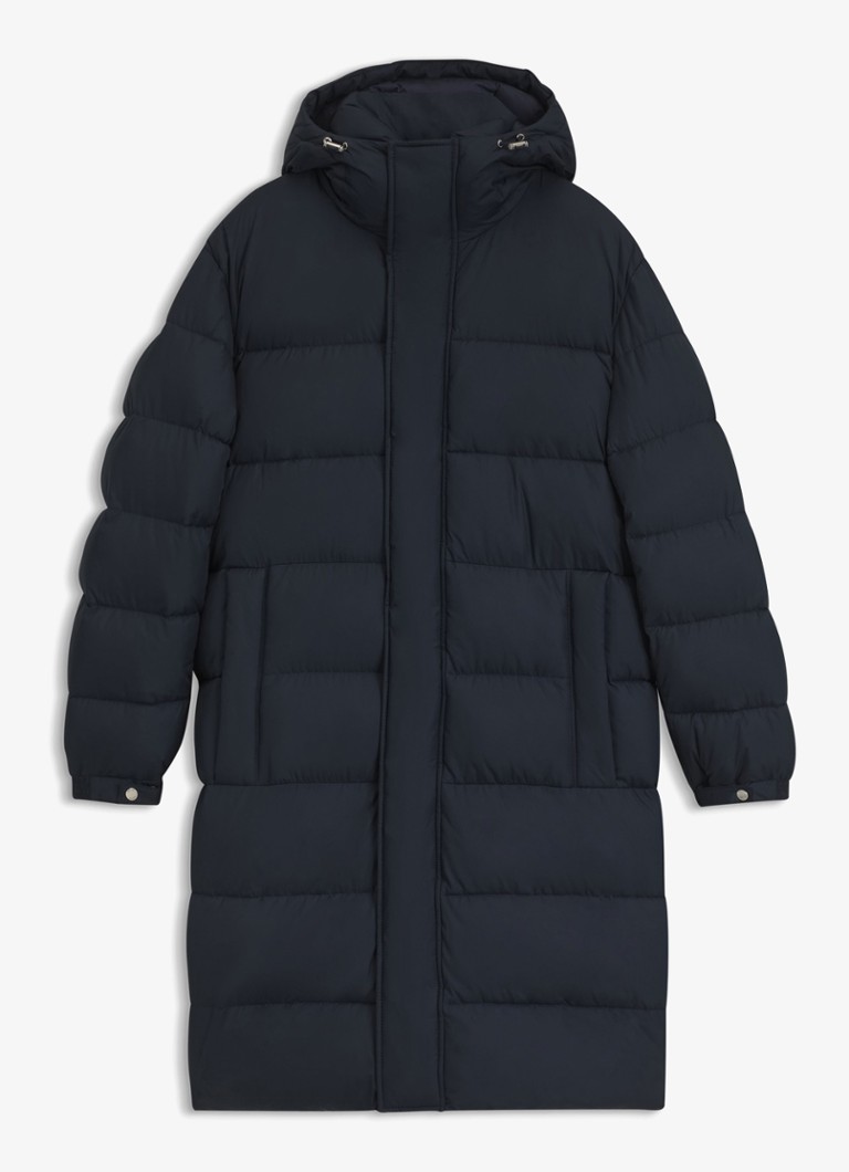 BOSS Heren Puffer jas met waterafstotende coating in de kleur Blauw