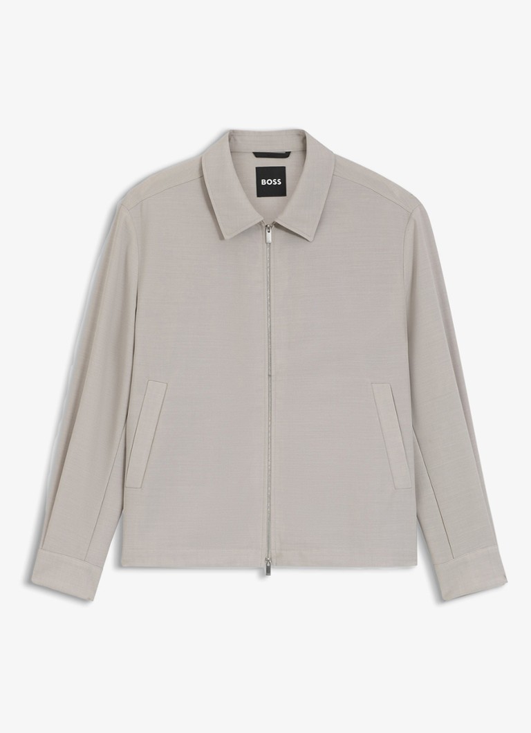 BOSS Heren Jack van scheerwol met steekzakken in de kleur Beige