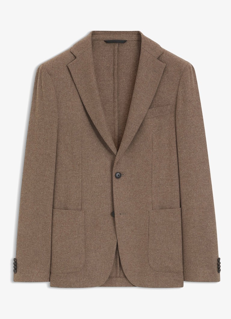 BOSS Heren Regular fit colbert met opgestikte zakken in de kleur Open Brown-240 / Bruin