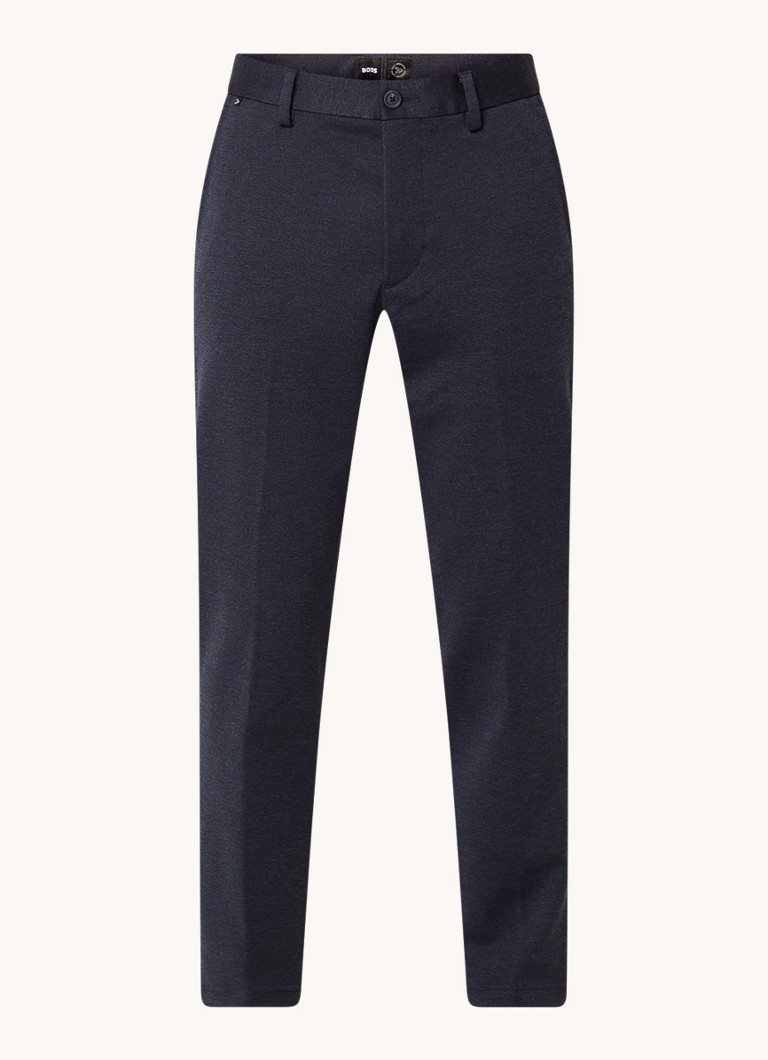 BOSS Heren Kaiton slim fit chino met steekzakken in de kleur Donkerblauw