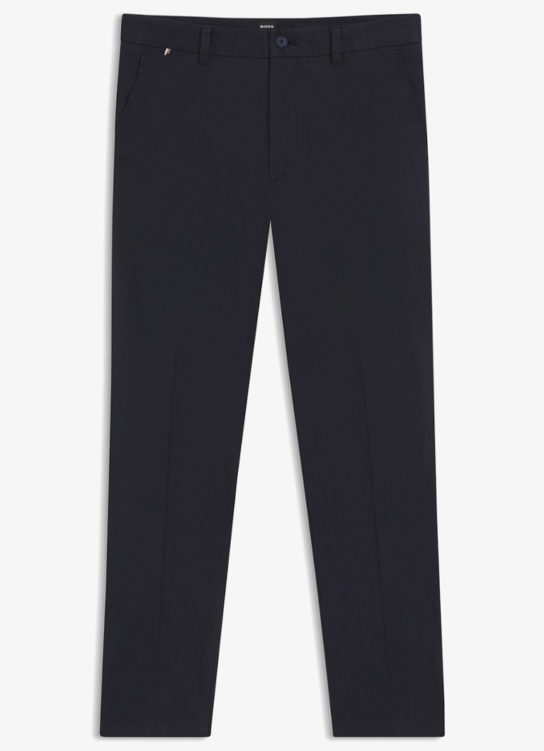 BOSS Heren Regular fit pantalon met steekzakken in de kleur Donkerblauw