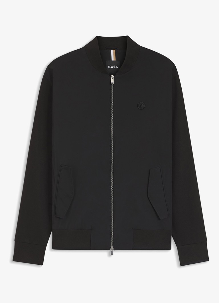 BOSS Heren Sweatvest met logo in de kleur Zwart