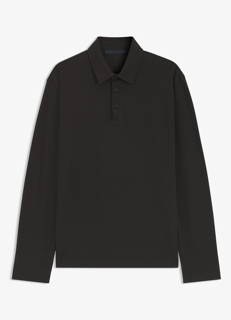 BOSS Heren Regular fit polo met structuur in de kleur Zwart