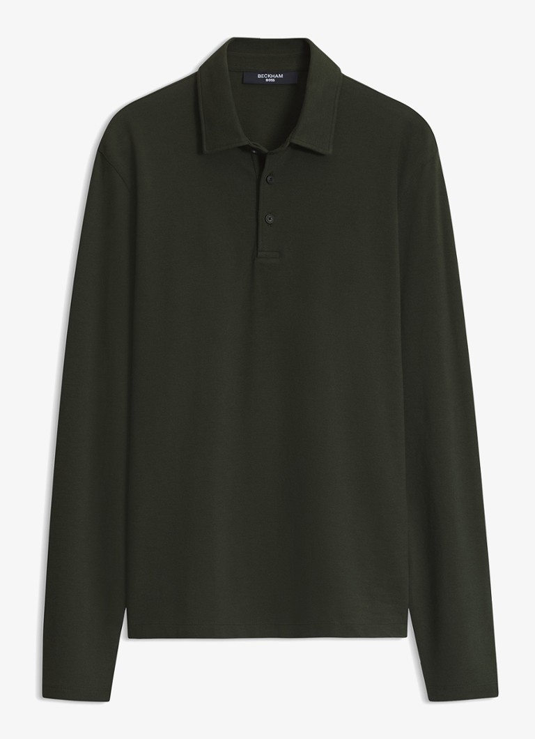 BOSS Heren Regular fit polo in de kleur Open Green-383 / Groen