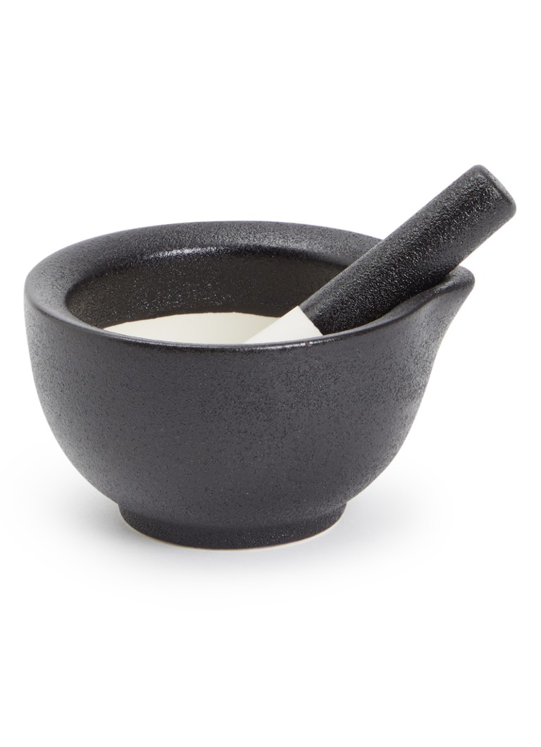 GEFU Grino vijzel met stamper 10,2 cm Zwart - Deal